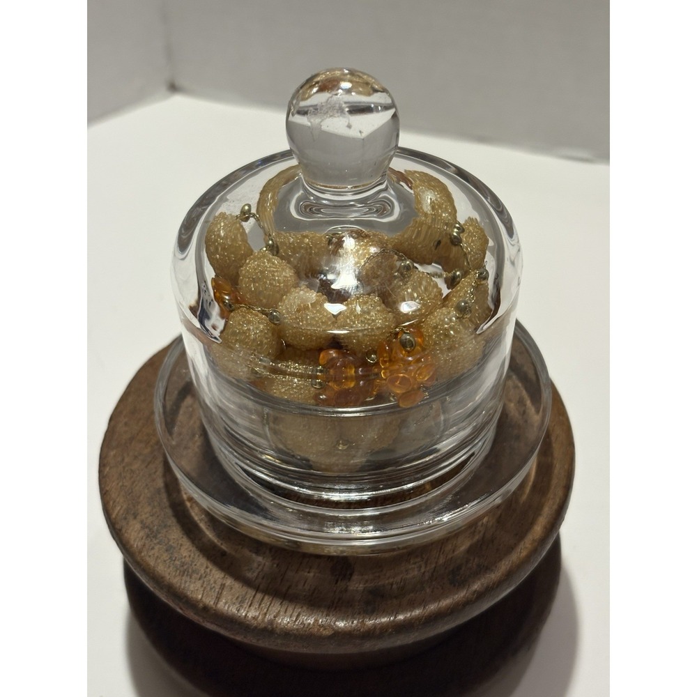 Small Butter Bell Dish European Style Clear Glass Crack. See‎ Photo - Picture 6 of 7